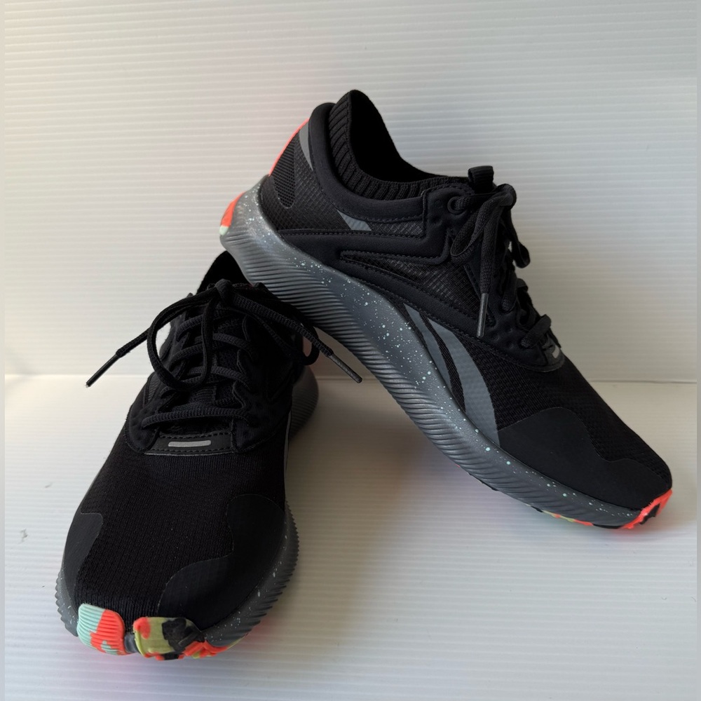 Reebok Men's HIIT Cross Trainer Running Shoes Black Gray Orange Size 8.5 New